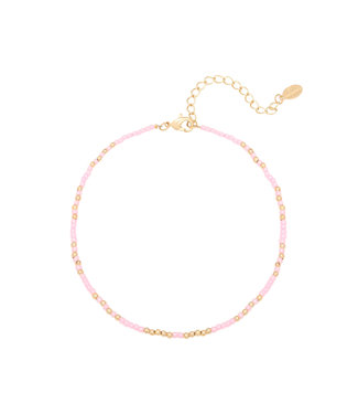 Mystic Beads Anklet / Pink