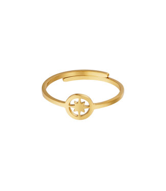 Gold Open North Star Ring