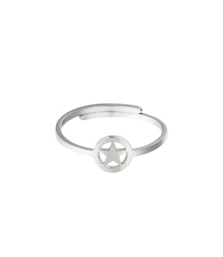 Silver Open Star Ring