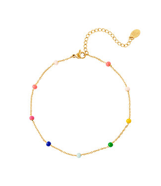 Rainbow Beads Anklet