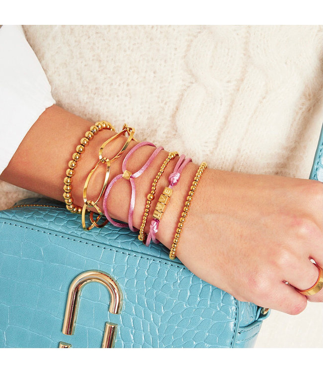 Satin Cube Heart Bracelet