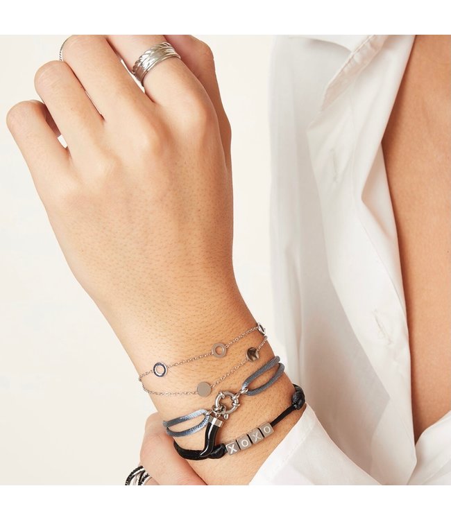 Satin Kisses Bracelet / Black