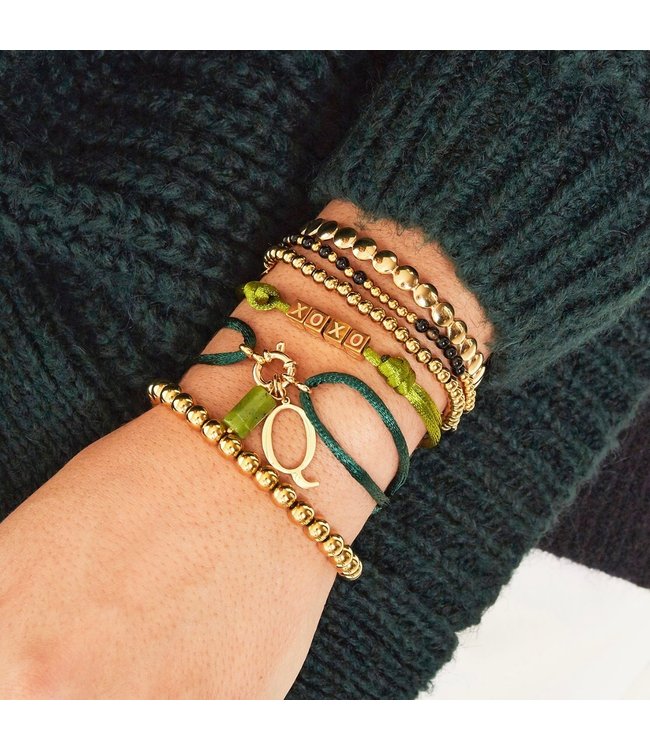 Satin Kisses Bracelet / Green