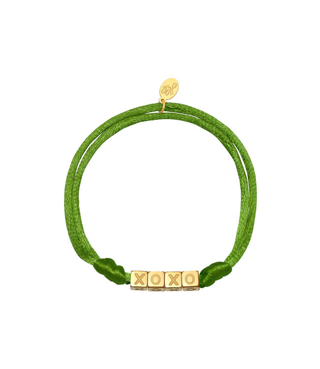 Satin Kisses Bracelet / Green