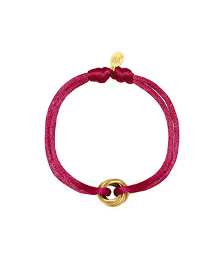 Satin Knot Bracelet / Burgundy Red