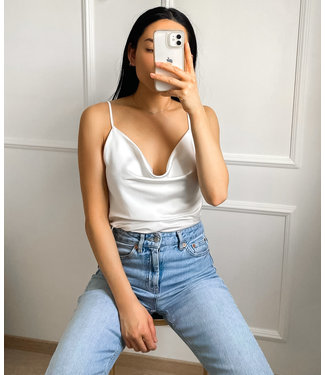 Satin Top / White