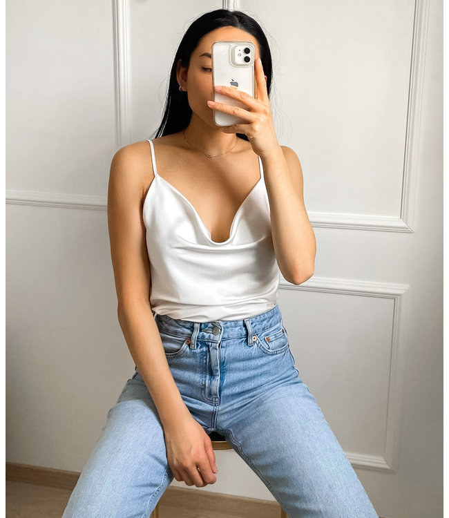 Satin Top / White