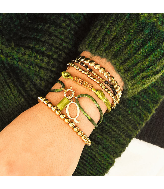 Satin Wheel Bracelet / Green