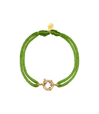 Satin Wheel Bracelet / Green