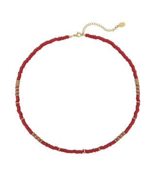 Selah Charming Beads Necklace / Red
