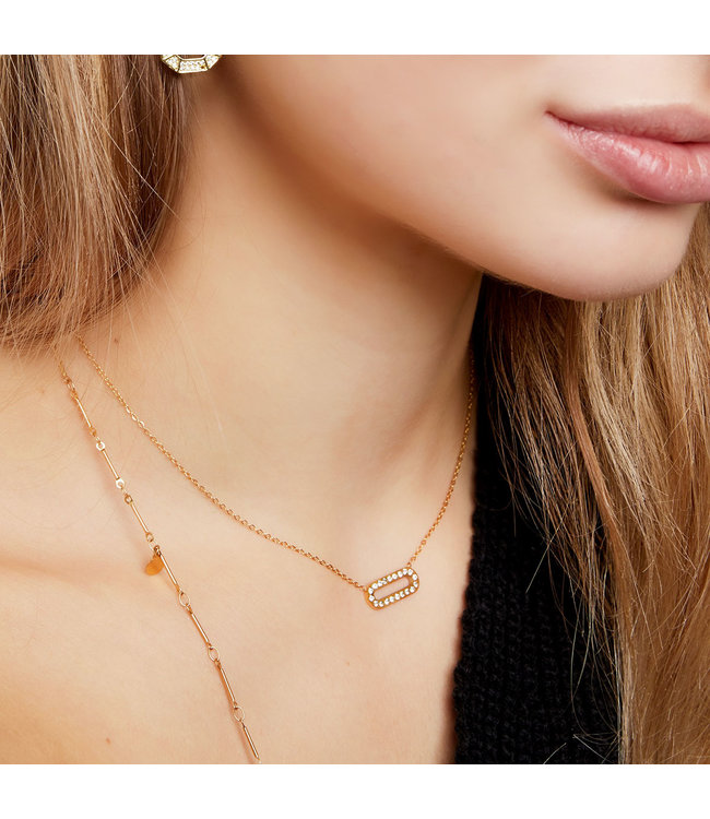 Shiny Rectangle Necklace