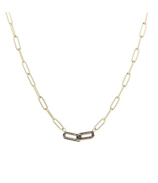 Shiny Chain Necklace / Black