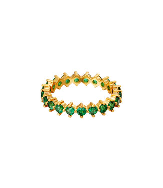 Shiny Crystals Ring / Green