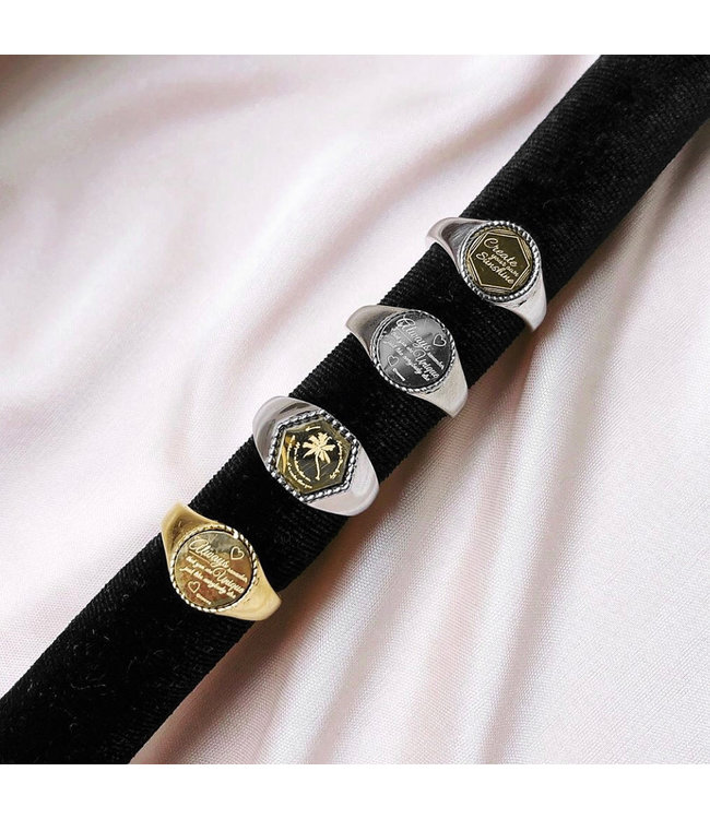 Silver Always Remember Signet Ring