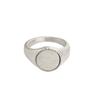 Silver Always Remember Signet Ring