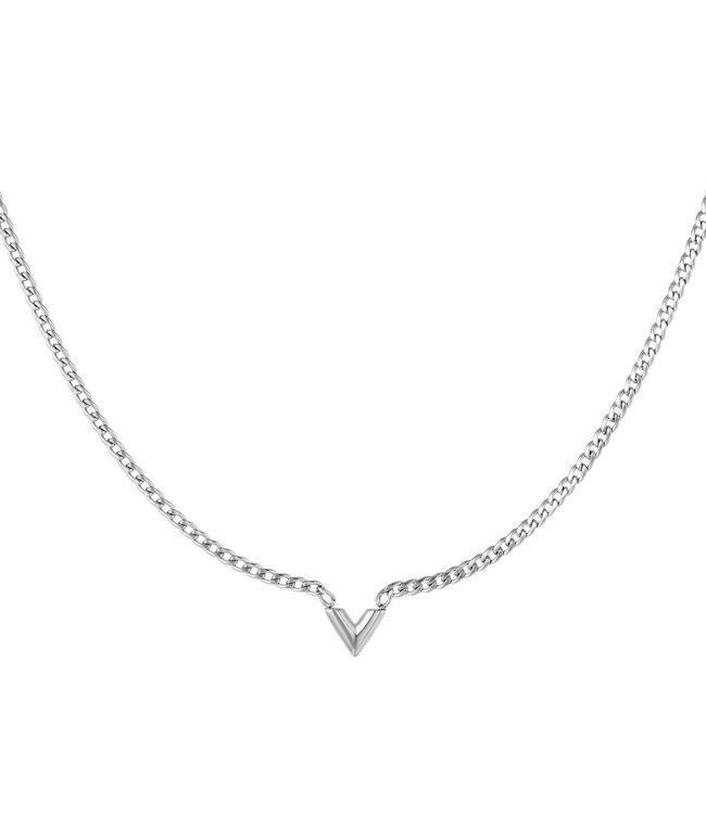 Silver Chained V Necklace