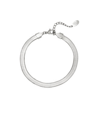 Silver Flat Chain Bracelet