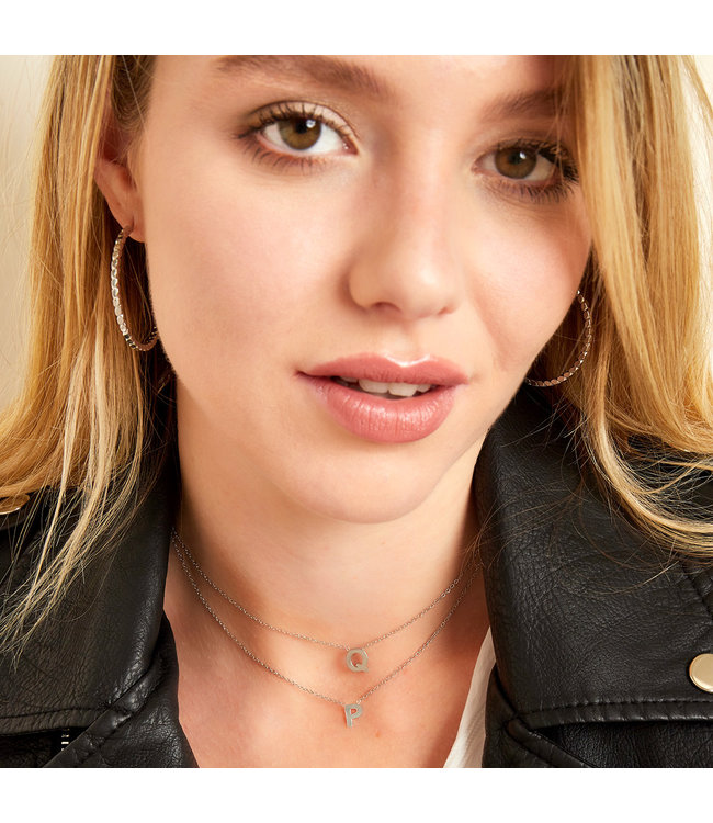 Silver Initial Necklace