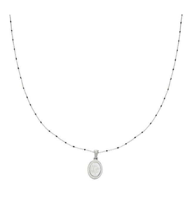 Silver Live Life Necklace