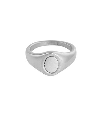 Silver Live Life Signet Ring