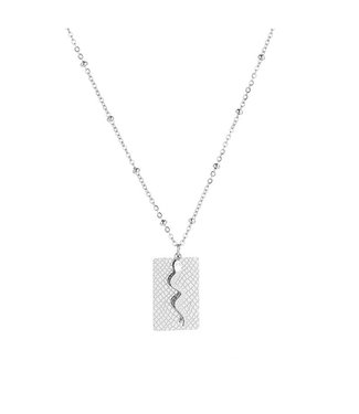 Silver Lof Snake Necklace