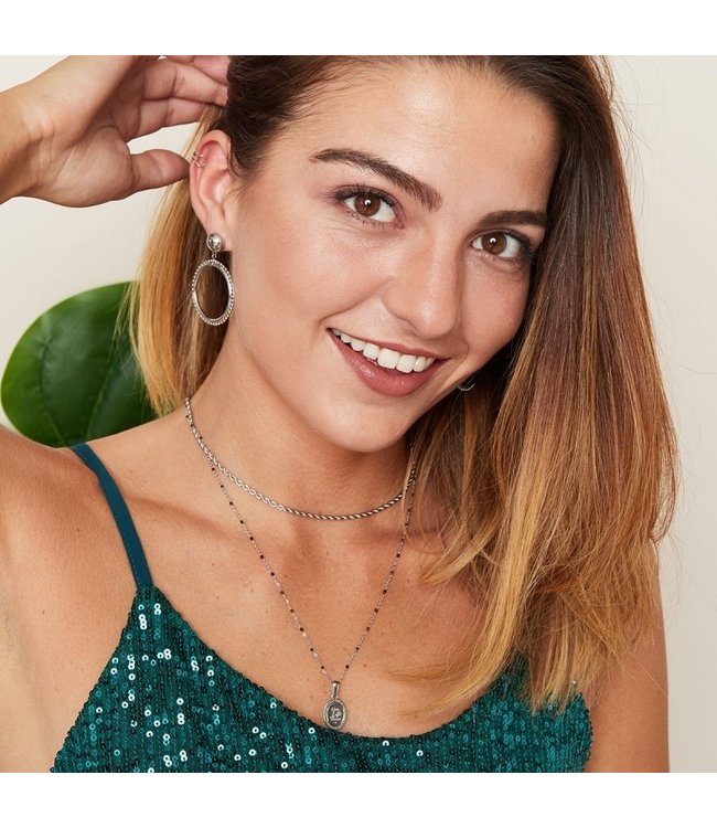 Silver Live Life Necklace