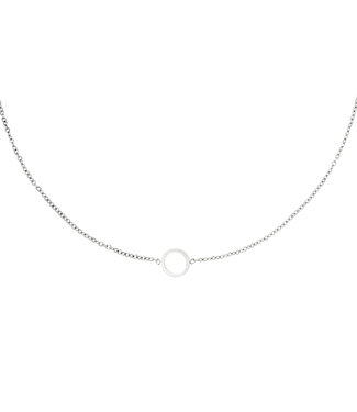 Silver Open Circle Necklace