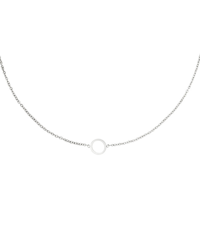 Silver Open Circle Necklace