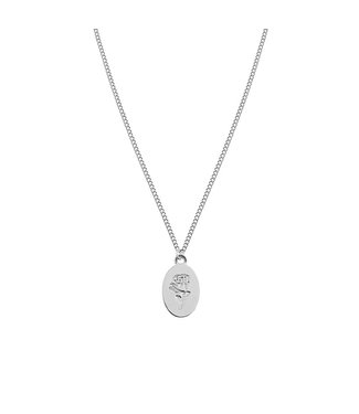 Silver Rose Amulet Necklace