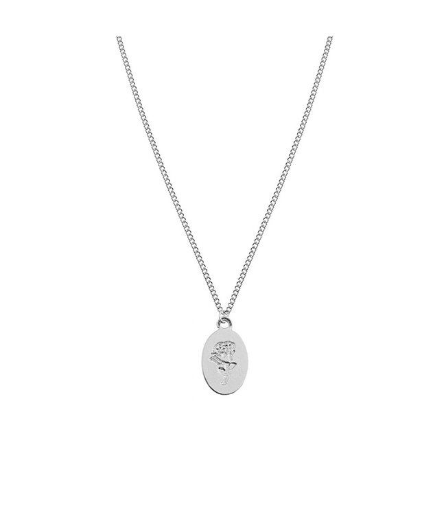 Silver Rose Amulet Necklace