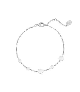 Silver Row of Coins Bracelet