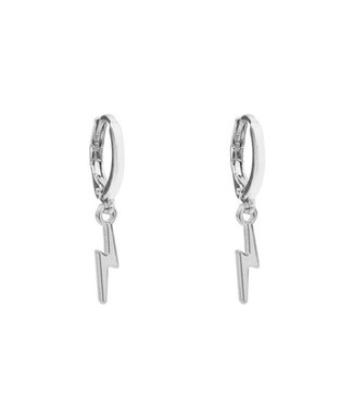 Silver Small Lightning Earrings