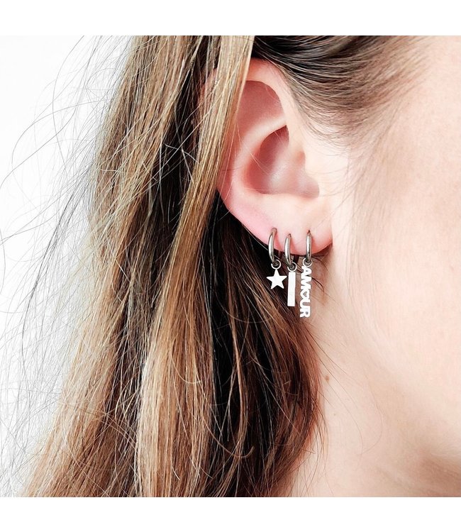 Silver Star Earrings