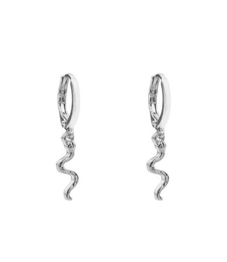 Silver Small Snake Earrings
