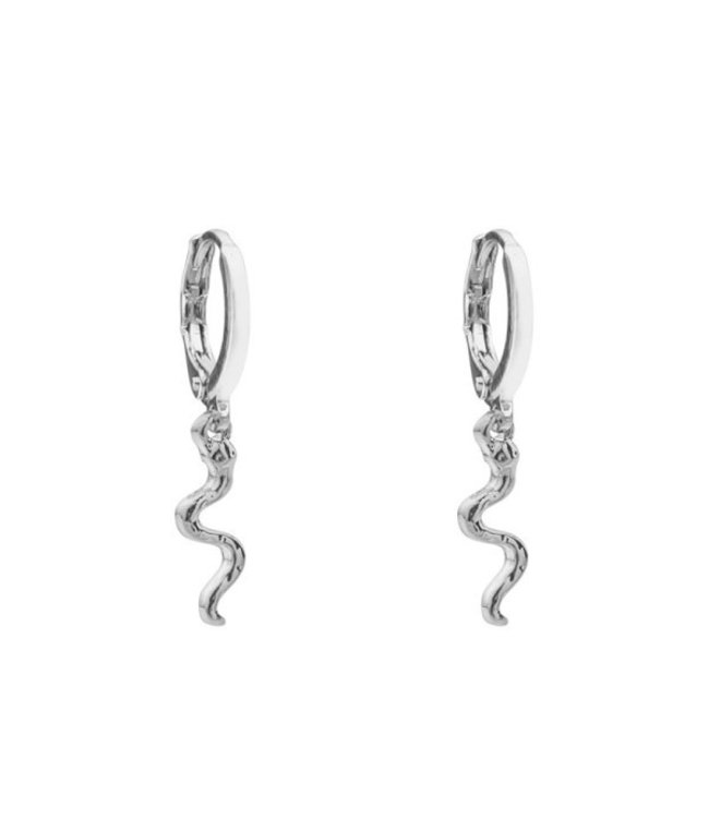 Silver Small Snake Earrings