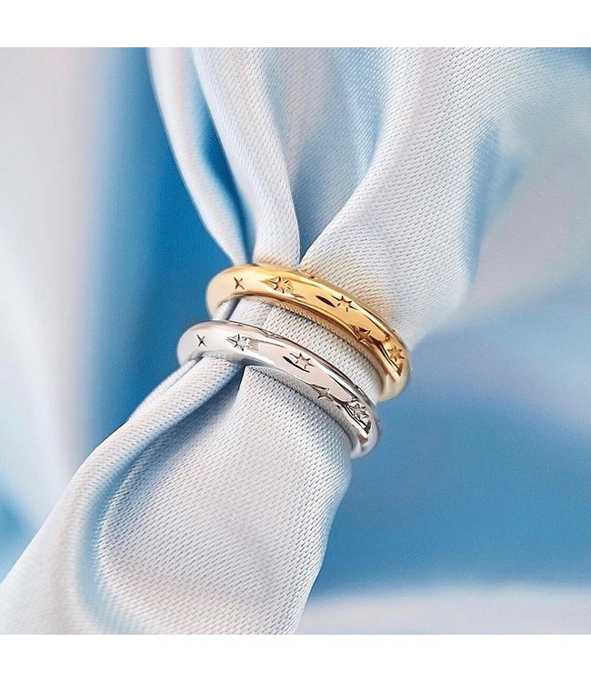 Silver Starry Sky Ring