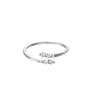 Silver Sparkling Twist Ring