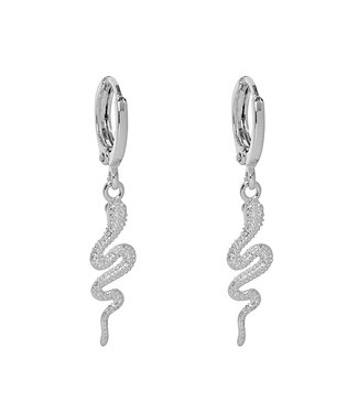 Silver Special Snake Earrings