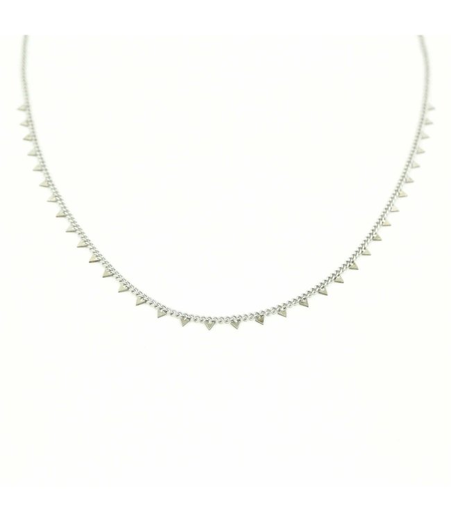 Silver Tiny Triangle Necklace