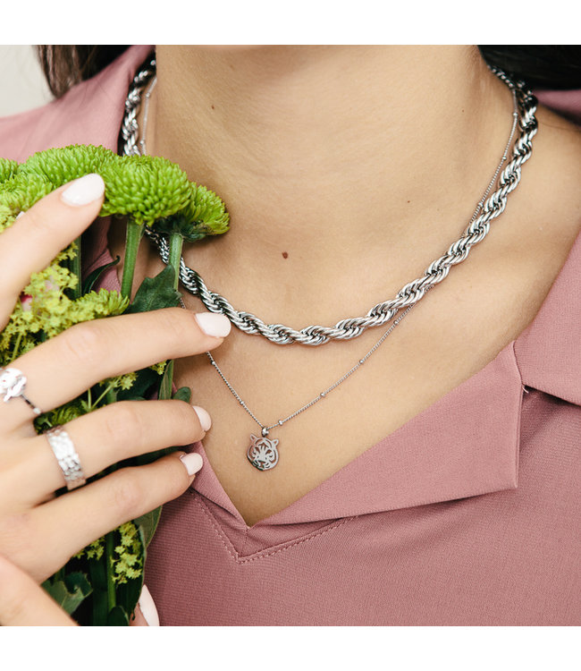 Silver Twisted Chain Necklace