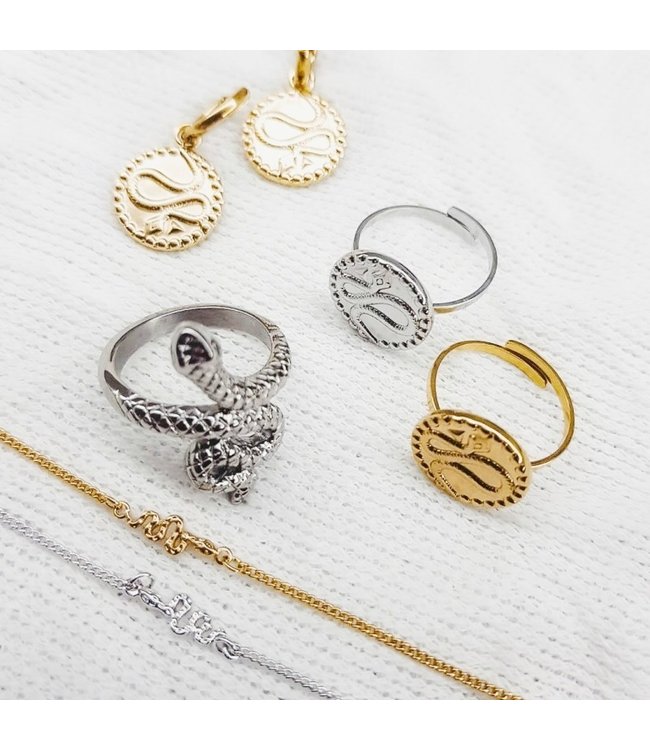 Silver Vintage Snake Ring