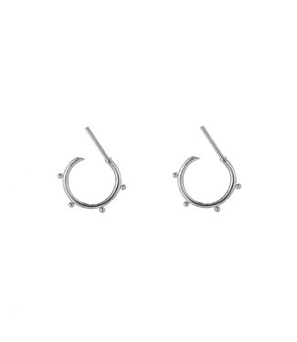Silver Trendy Tiny Points Earrings