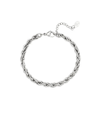 Silver Twisted Chain Bracelet