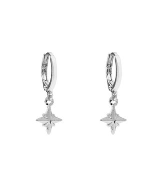 Silver Universe Star Earrings