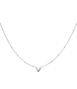 Silver V Necklace