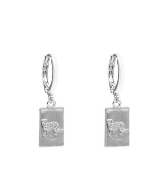 Silver Wild Leo Earrings