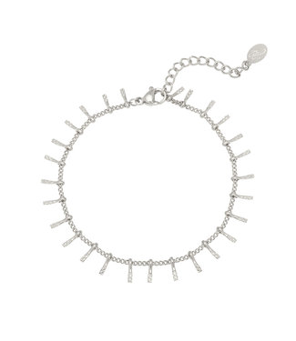 Silver Small Bars Bracelet