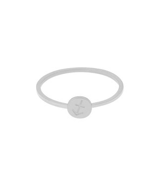 Silver Zodiac Sign Coin Ring