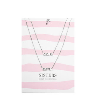 Sisters Necklace Giftcard / Silver