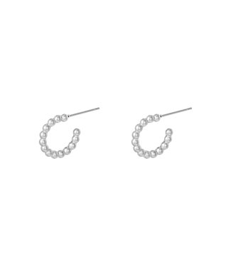 Small Dotted Hoop Earrings